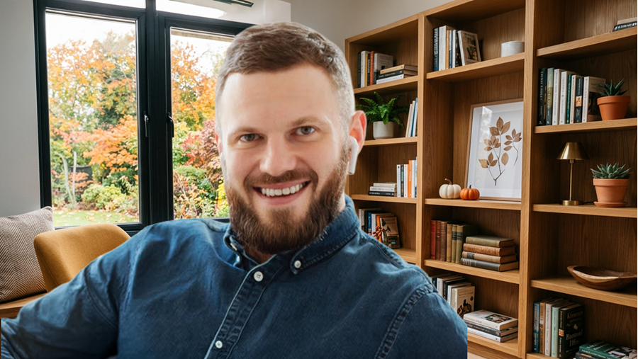 Autumn Home Office Background - for Zoom and other virtual meetings