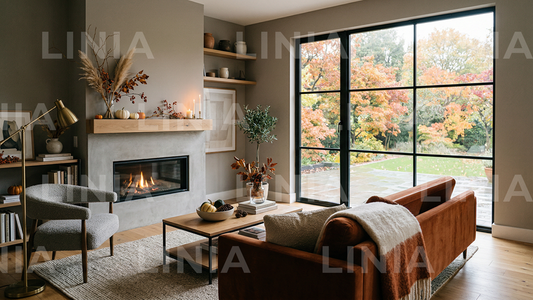 Fall Living Room Zoom Background